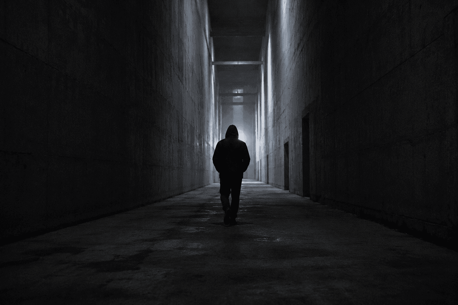 Figure in motion under directional light — accessibility page backdrop
